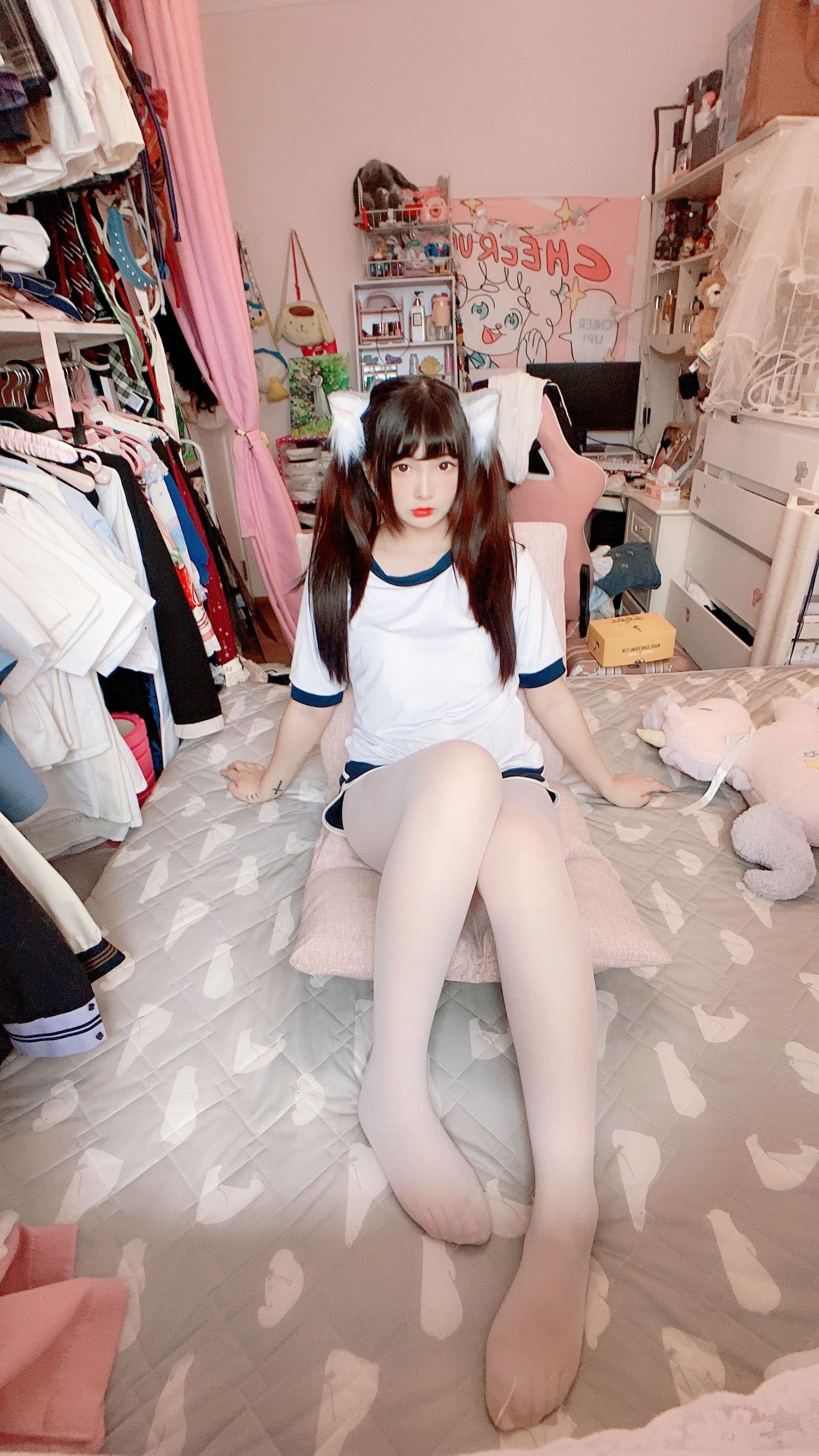 [COS福利]二次元美女古川kagura白丝体操运动服插图